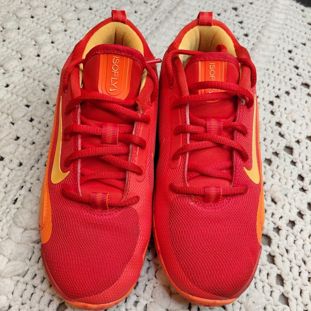 Nike Isofly Gs Basketball Shoes Youth 4 Sneaker Atomic Orange Glacier FN4384-800 - Picture 3 of 11
